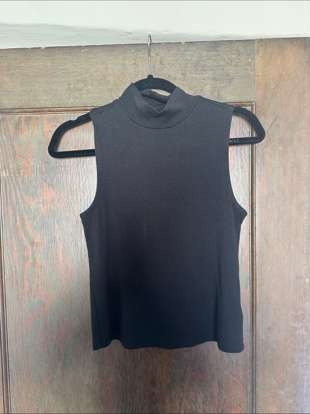 GAP Black Sleeveless Mock Neck Tank